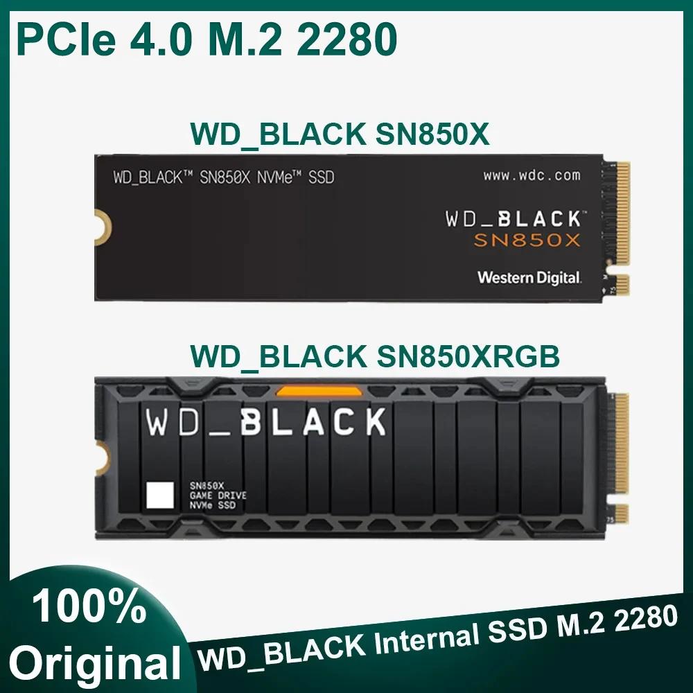   WD_BLACK SSD SN850X RGB NVMe  SSD, ӿ ָ Ʈ ̺, PCIe 4.0 M.2 2280, ũž PC, 1TB, 2TB, 4TB